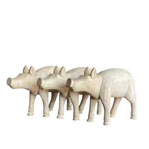 <b>Rustic</b>-Style <b>Wooden</b> Pig Design Unique Home Decorative Item - Product Image 1