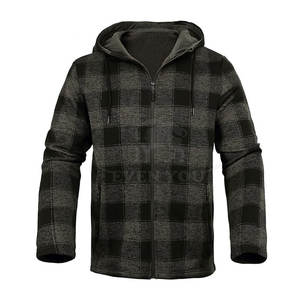 Sudaderas con Cierre de Cremallera de Franela Transpirable, Tejido de Lana/Algodón, Ajuste Cómodo, Moda de Invierno, Estilo de Vida al Aire Libre - Product Image 2