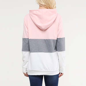 Sudaderas Transpirables Antiarrugas para Mujer, Sudaderas con Capucha de Manga Larga para Mujer, Diseño Casual con Bloques de Color, Lavadas - Product Image 2