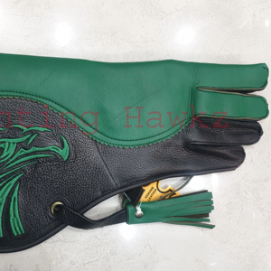 Gant en cuir nubuck double couche Falcon pour droitier de qualité supérieure Véritable Cordura Logo brodé Polyvalent Respirant - Product Image 1