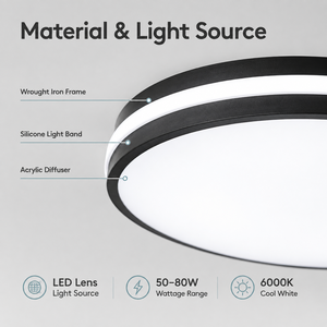 Modern Round Ultra Slim Surface Mounted Acrylic Led Ceiling <b>Light</b> 50W 80W 6000K For Living Room <b>Dining</b> Room Study Room - Product Image 4