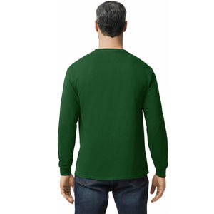 Camiseta holgada informal de 230G para hombre, 100% algodón, cuello redondo pesado, Color sólido, tejido de punto largo, 100% algodón - Product Image 3