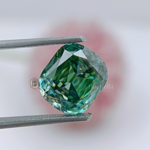 Certificado hecho a mano 20.0ct Piedra preciosa verde Moissanite 1.0ct Joyería de diamantes sueltos Forma de piedra preciosa cortada a mano - Product Image 3