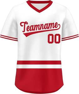 Camiseta de béisbol en blanco sublimada para hombres jóvenes Camiseta de béisbol profesional Camisetas de softbol de manga corta - Product Image 4