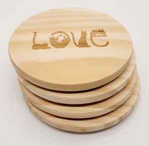 Vente en gros de napperons modernes en bois sous-verres gratuits sous-verres modernes en bois faits à la main pour la décoration de table dans la maison et le jardin de l'Inde - Product Image 1