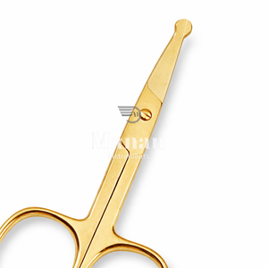 Tijeras para Cutículas de Acero Inoxidable con Acabado Dorado, de Alta Calidad, con Hoja Recta y Afilada, con Punta de Seguridad - Product Image 3
