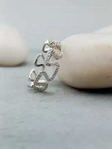 100% satisfacción garantizada anillo de bodas de compromiso solitario personalizable 14K 18K oro 925 anillo de plata esterlina para regalo - Product Image 4