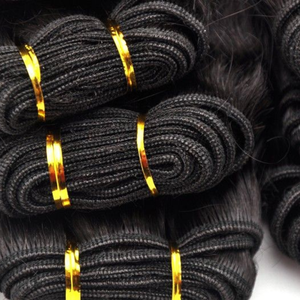 Extensions de cheveux indiennes Remy longues et bouclées pour femmes, vente en gros, finition brillante, double trame machine, aucun traitement chimique - Product Image 3