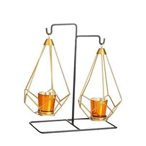 Decorative Brass Gold Plated Five Arm Glass Lotus <b>Flower</b> <b>Candle</b> Holder - Product Image 6