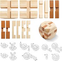Rompecabezas de Madera Hecho a Mano, Juego Educativo de Lógica y QI para Niños y Adultos, Venta al Por Mayor OEM