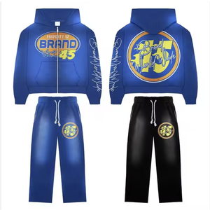 Venta al por mayor de los hombres de gran tamaño con capucha de alta calidad francés Terry de peso pesado de algodón polar de impresión personalizada bordado Streetwear estilo - Product Image 1