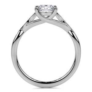 SHREYA DIAM <b>Celtic</b> Knot Moissanite Engagement <b>Ring</b> Brilliant Cut 925 Sterling <b>Silver</b> Rhodium Plated Prong Setting Freshwater - Product Image 2