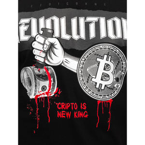 T-shirt décontracté pour homme en polyester/coton, toile respirante, séchage rapide, coupe classique, impression laser, streetwear, style rappeur, haut tendance - Product Image 2