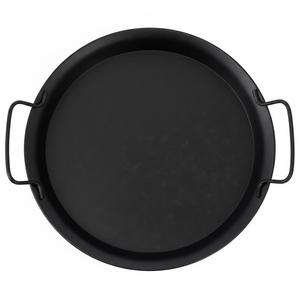 Bandeja Redonda Clásica de Hierro Galvanizado para Servir Alimentos, Acabado Negro Antiguo, para Uso en el Hogar y Hoteles, Bandejas para Servir Alimentos y Bebidas - Product Image 1