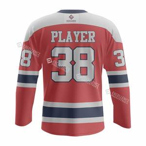 Maillot de hockey sur glace à sublimation en polyester 100% personnalisé OEM Vêtements de hockey unisexe à séchage rapide et respirants du Pakistan - Product Image 6