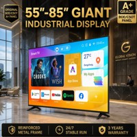 Téléviseur intelligent 4K Ultra HD série 55 65 75 85 pouces, panneau d'origine BOE/CSOT, sans cadre, écran commercial Android