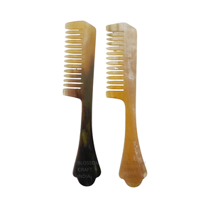 Peine para el Cabello Hecho a Mano con Cuerno de Vaca y Búfalo, Peine para Barba de Cuerno de Buey Natural de Primera Calidad con Logotipo Personalizado - Product Image 3