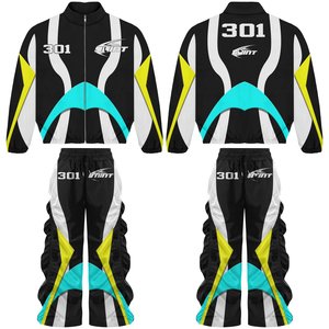Conjunto Deportivo Cortavientos Transpirable Personalizado de Nylon Arrugado Ligero Termocrómico Reactivo con Calefacción Reflectante para Hombre - Product Image 1