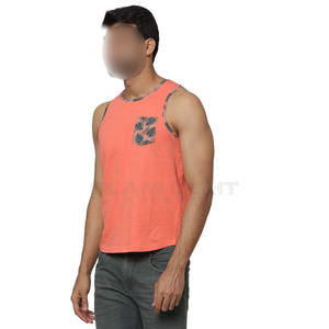 Buen vendedor Diseño único Tacto suave en color naranja Alta calidad a precio razonable Culturismo Hombres Fitness Wear Tank Top - Product Image 2