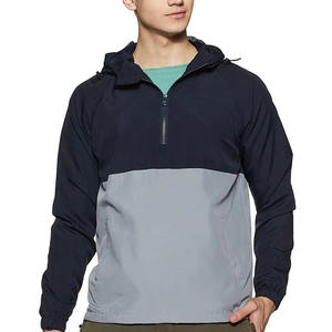 Chaqueta cortavientos de lana para hombre personalizada 2024 con capucha cortavientos de primavera para exteriores del fabricante - Product Image 1