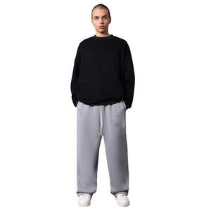 New 2026 Baggy Straight Leg Sweatpants Fleece Knitted <b>Jogger</b> Custom Casual Sporty Trouser Mid Drawstrings Relaxed <b>Fit</b> Pants <b>Men</b> - Product Image 1