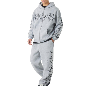 Chándal personalizado DTG DTF para hombre, ropa deportiva impresa, ropa de gimnasio, conjunto de entrenamiento físico de moda al por mayor, conjunto de entrenamiento para correr - Product Image 1