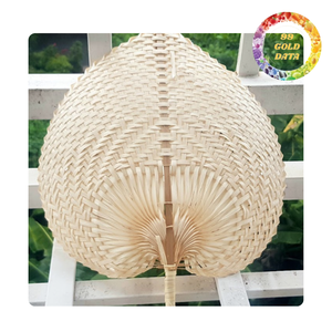 Ventilador de mano de bambú tejido | Ventilador natural ecológico para el verano - Product Image 6