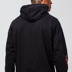 Estilo informal Personaliza tu propio logotipo Sudaderas con capucha con estampado de hojaldre para hombre Material transpirable Color sólido Hombres Sudaderas con capucha con estampado de hojaldre - Product Image 2