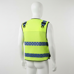 Chaleco de Seguridad Reflectante de Diseño OEM, Alta Visibilidad, Color Verde, con Cremallera Delantera, Antiestático, Ignífugo, Ropa de Trabajo Táctica - Product Image 3