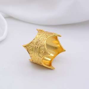 Bague Couronne Bohème en Laiton Plaqué Or 18 carats, Couronne Royale, Vente en Gros pour Femmes - Product Image 2