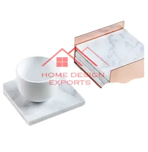 Coffee Cup And Wine Glass Marble Coasters Hot Selling Marble Coasters For Home Hotels Nasting Table Decor Use