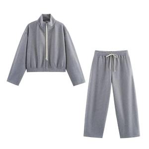 Conjunto de Chaqueta con Capucha y Cuello Alto Unisex con Pantalones de Estilo Bucket con Cordones para Ropa Casual de Invierno 100% Algodón - Product Image 1