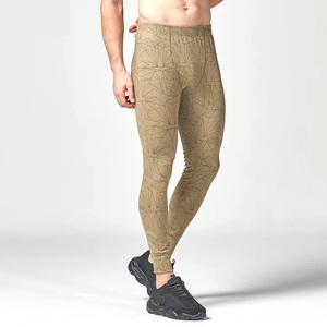 ผู้ชายผอมการบีบอัด Spats ทนทานเด็กชายยิมถุงน่องธรรมดา Spats ที่กําหนดเองออกกําลังกายเลกกิ้งสวมใส่ฟิตเนสชุด - Product Image 3