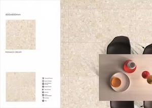 Crema Marfil กระเบื้องปูพื้นพอร์ซเลนขัดเงาดิจิทัลขนาด60x60ซม. 600x600มม. 24x24นิ้วคุณภาพสูงสำหรับอินเดีย - Product Image 5