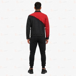 Vestes en jean pour hommes en gros – Blouson en jean bleu vintage personnalisé pour hommes, coupe oversize, style camionneur, streetwear décontracté et tendance - Product Image 5