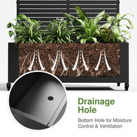 Jardinière en fer galvanisé écologique personnalisable - Jardinière moderne antirouille style ferme avec logo personnalisé, taille et emballage sur mesure pour jardin