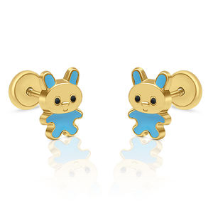 Elegantes Pendientes Little Pet Gold con Colección de Adornos Esmaltados - Product Image 1