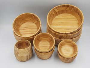 ชามไม้ไผ่แฮนด์เมดแบบมินิมอลรักษ์โลกจาก Huhipro เวียดนาม สำหรับแคมป์ปิ้ง ปรับแต่งได้ รองรับ OEM/ODM ขนาด D12H5 D14H7 D18H7 ซม. - Product Image 6