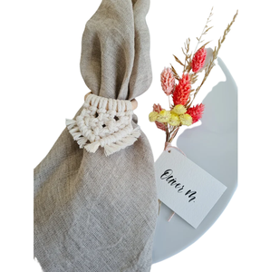 Servilletero de macramé de colores elegantes, anillo de tejido de nuevo y mejor acabado, diseño Interior para accesorios de mesa de fiesta de boda - Product Image 4