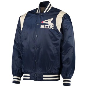 Chaqueta de béisbol de satén de moda Ligero Transpirable Personalización completa y precios a granel - Product Image 1
