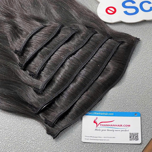 Extensions de cheveux naturels ondulés de qualité supérieure, sans couture, à clipser, 100% cheveux vierges vietnamiens, vente en gros - Product Image 3