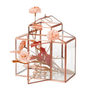 Vente chaude Design Rectangulaire Verre et Métal Porte-Lumière À La Main pour La Maison Jardin Décorations De Mariage - Product Image 1