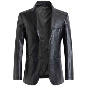 Chaqueta de cuero de alta calidad para hombre, diseño personalizado de invierno, Pu para hombre, soporte de tela de lona personalizado - Product Image 5