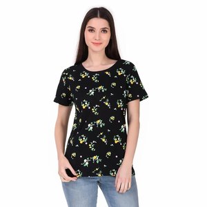 Camiseta de manga corta de algodón 100% de High Street respetuosa con el medio ambiente con cuello redondo para mujer con diseño impreso personalizado - Product Image 2