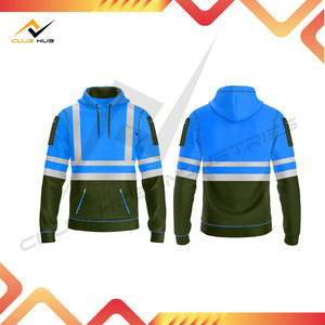 Sweat-shirt à capuche haute visibilité pour homme, durable, respirant, réfléchissant, imprimé, personnalisable, pour le travail en extérieur et la sécurité hivernale - Product Image 5