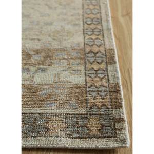 พรมขนสัตว์ถักมือ Erbe สีเบจและสีน้ำตาลลายดอกไม้สไตล์โบโฮสำหรับห้องนั่งเล่น ห้องโถง ขนาด 9x12 ฟุต รูปทรงสี่เหลี่ยมผืนผ้า สำหรับวัยรุ่น-GS-1017 - Product Image 4