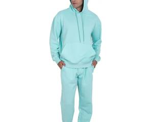 Conjunto Deportivo de Invierno para Hombre, de Alta Calidad, Grueso, Multicolor, con Capucha, Pantalones Deportivos, 100% Algodón, Transpirable, Informal, para Entrenamiento - Product Image 1