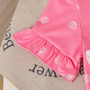 Dernière mode col rond imprimé à manches courtes filles t-shirts respirant polyester/coton prix de gros pas cher - Product Image 6