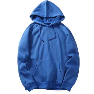 Patrón sólido 100% algodón liso Sudadera con capucha Color personalizado Sudadera básica con cuello redondo para invierno - Product Image 1