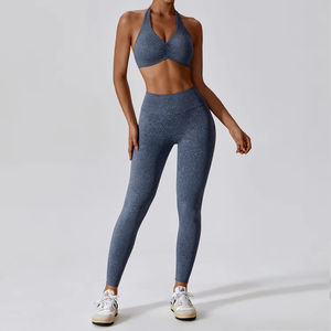 Conjunto de yoga deportivo para mujer de la mejor calidad Ropa de gimnasio de gasa de nuevo diseño para la temporada de primavera Hecho en Pakistán - Product Image 6